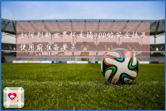 如何判断世界杯竞猜app的安全性及使用前准备要点